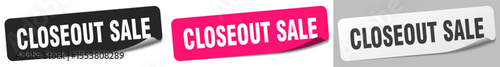 closeout sale sticker. closeout sale sticker set on white background