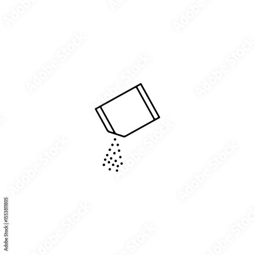 Packet soluble powder icon flat vector design. 