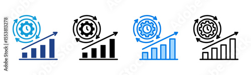 Productivity icon sheet multiple style collection