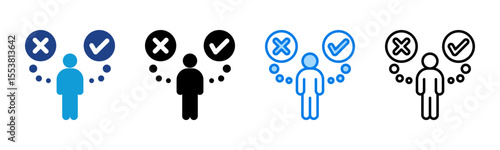 Decision Making icon sheet multiple style collection