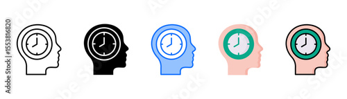 Dedication icon set with multiple style collection