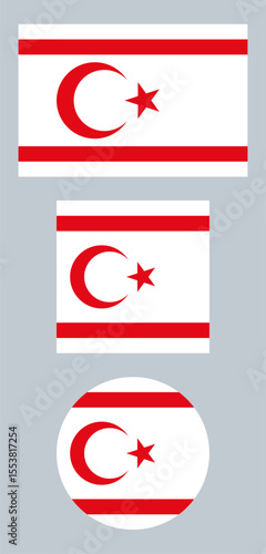 Northern Cyprus Flag PNG – Flag of Northern Cyprus in Round and Standard Formats. 