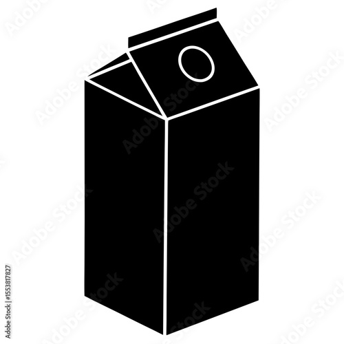 milk carton on white background
