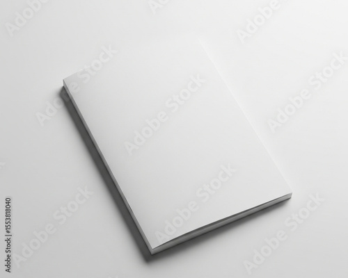 Blank Instruction Manual Mockup On Clean Surface