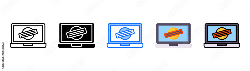 Watermark icon set with multiple style collection Watermark icon set with multiple style collection