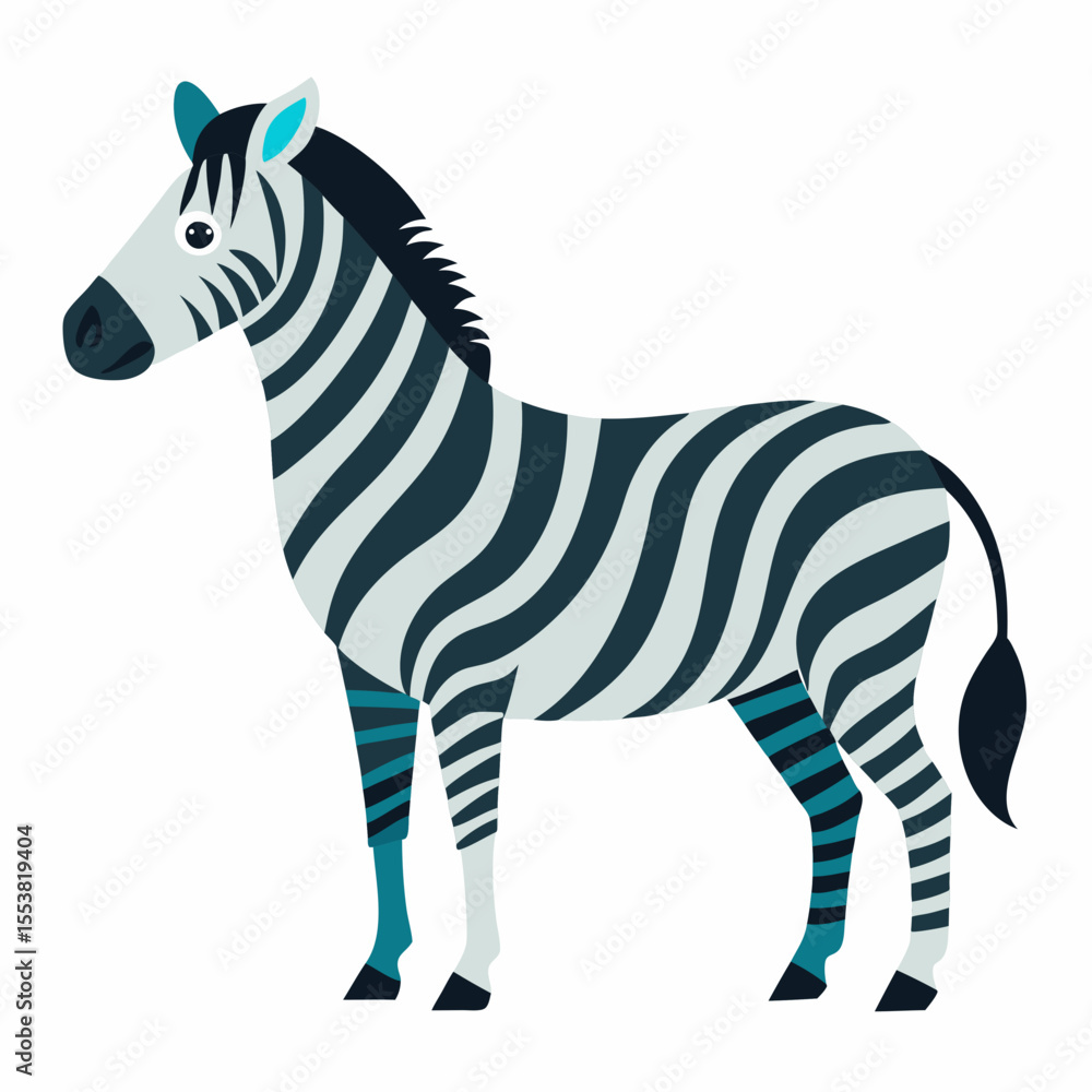 Obraz premium zebra isolated on white