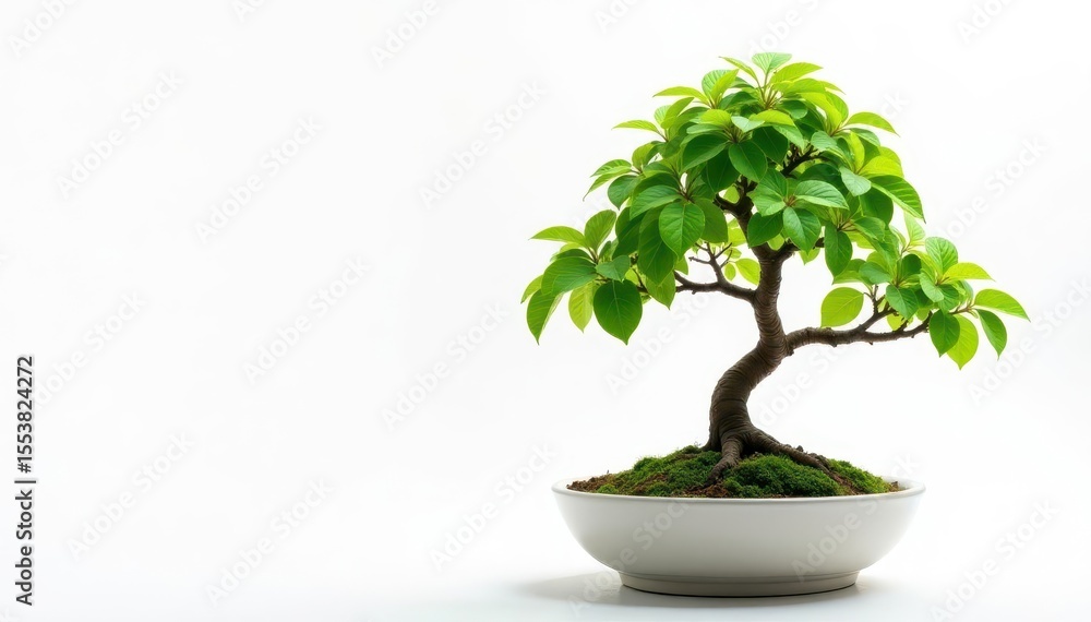 Ginseng Ficus microcarpa, bonsai style, isolated white background, houseplant, image Ginseng Ficus microcarpa, bonsai style, isolated white background, houseplant, image
