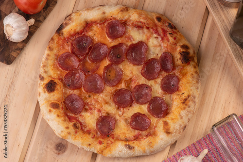 Pizza with pepperoni