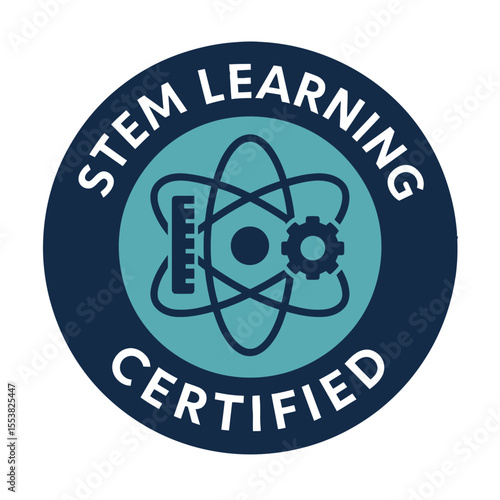 The stem learning certified badge showcases education, innovation, and expertise.