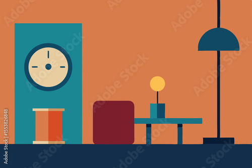 Vector illustration of people working in a cafe or restaurant, a flat design concept symbol for business
