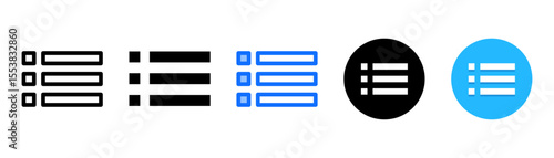Menu icon set with multiple style collection