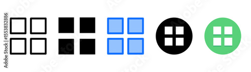 Menu icon set with multiple style collection