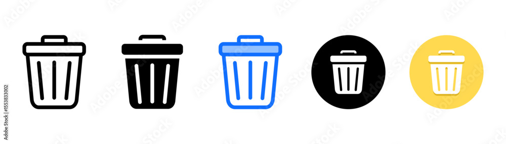 Delete icon set with multiple style collection Delete icon set with multiple style collection