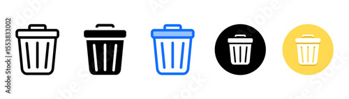 Delete icon set with multiple style collection