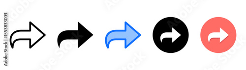 Share icon set with multiple style collection
