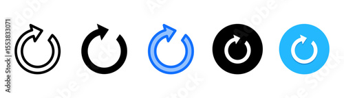 Reload icon set with multiple style collection