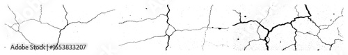 Vector Detailed crack with jagged lines.