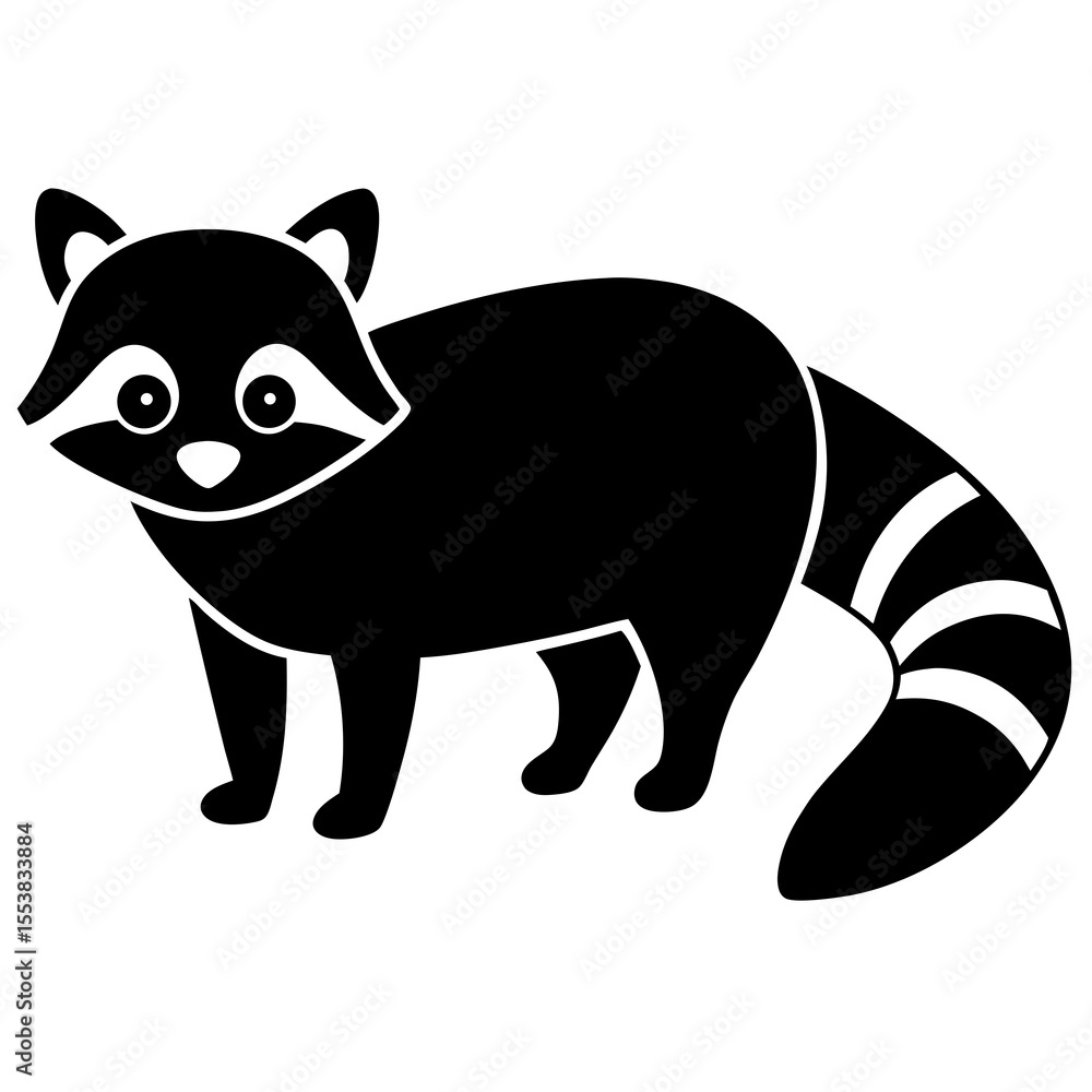 Obraz premium raccoon on white background
