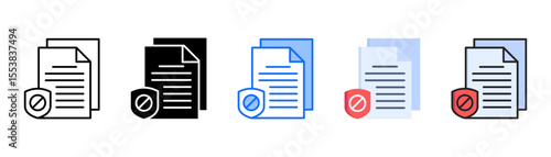 Fileless Malware icon set with multiple style collection