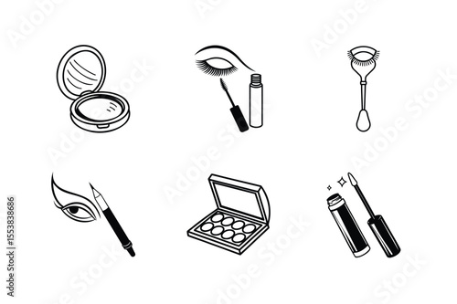 vector set of Makeup icon set  