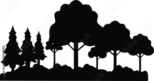 forest silhouette vector art