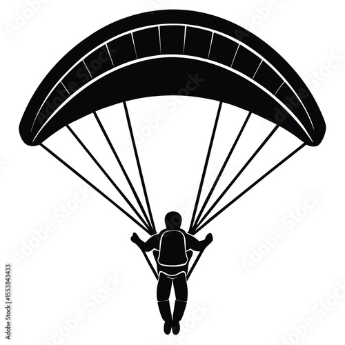 vector illustration of a paraglider