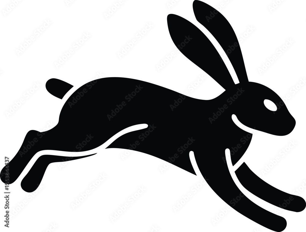 Obraz premium rabbit jumping vector art