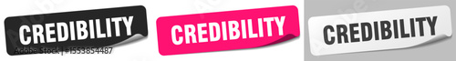 credibility sticker. credibility sticker set on white background