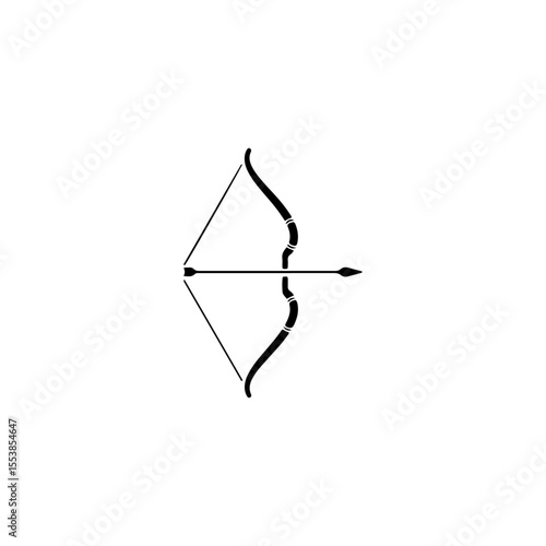 Archer bow icon flat vector design.