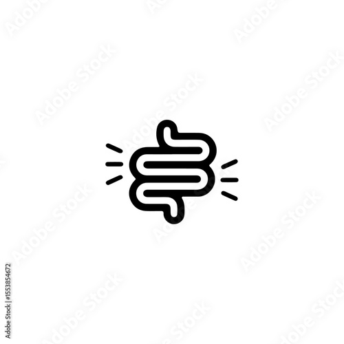 Colitis icon flat vector design.