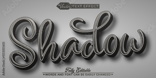 Shadow Vector Editable Text Effect Template