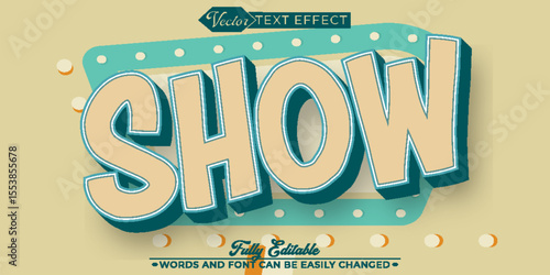 Cartoon Show Vector Editable Text Effect Template