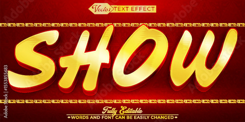 Cartoon Show Vector Editable Text Effect Template