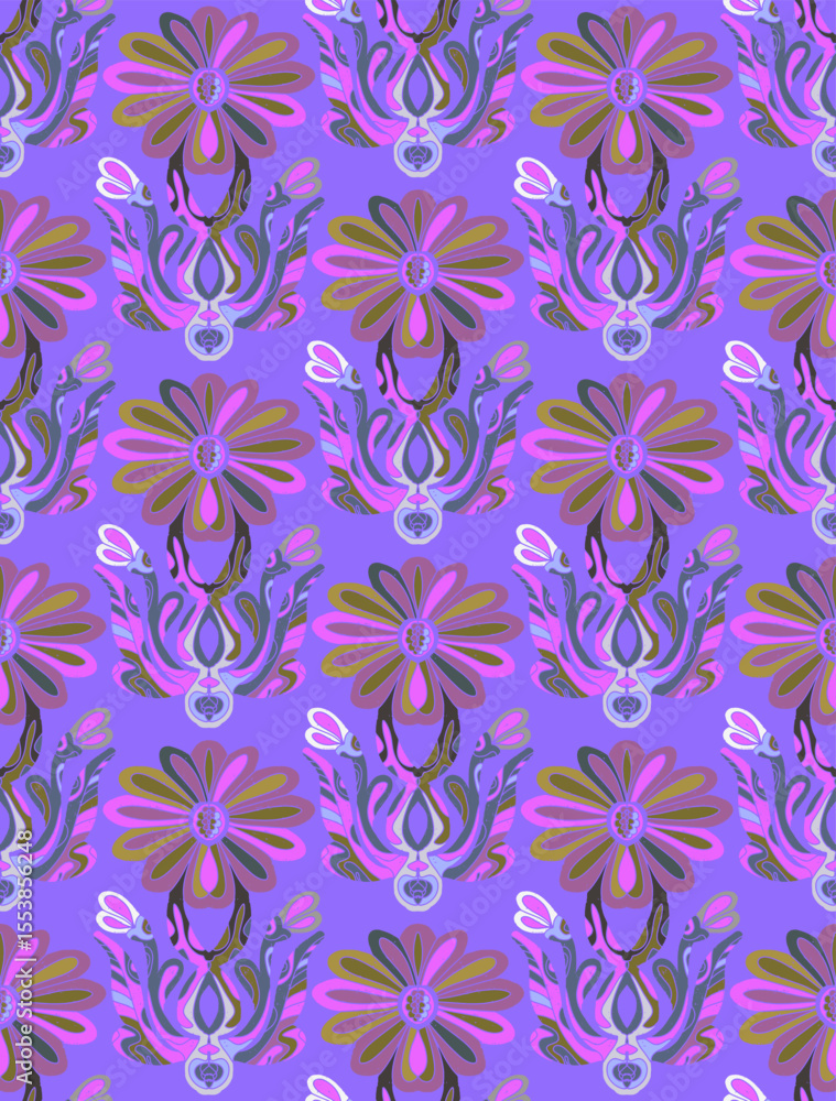 Fototapeta premium vector seamless pattern, rapport, print wallpaper, space repeating