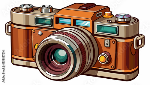 old photo camera. Vintage camera old film camera isolates for objects white background