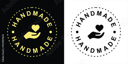 Handmade label sticker vector logo 