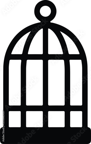 Video minimalist silhouette of a birdcage for home decor