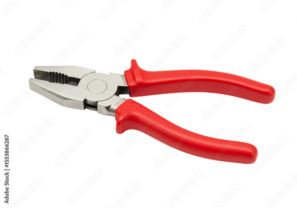 RedHandled Pliers on Black Background isolated on transparent background RedHandled Pliers on Black Background isolated on transparent background