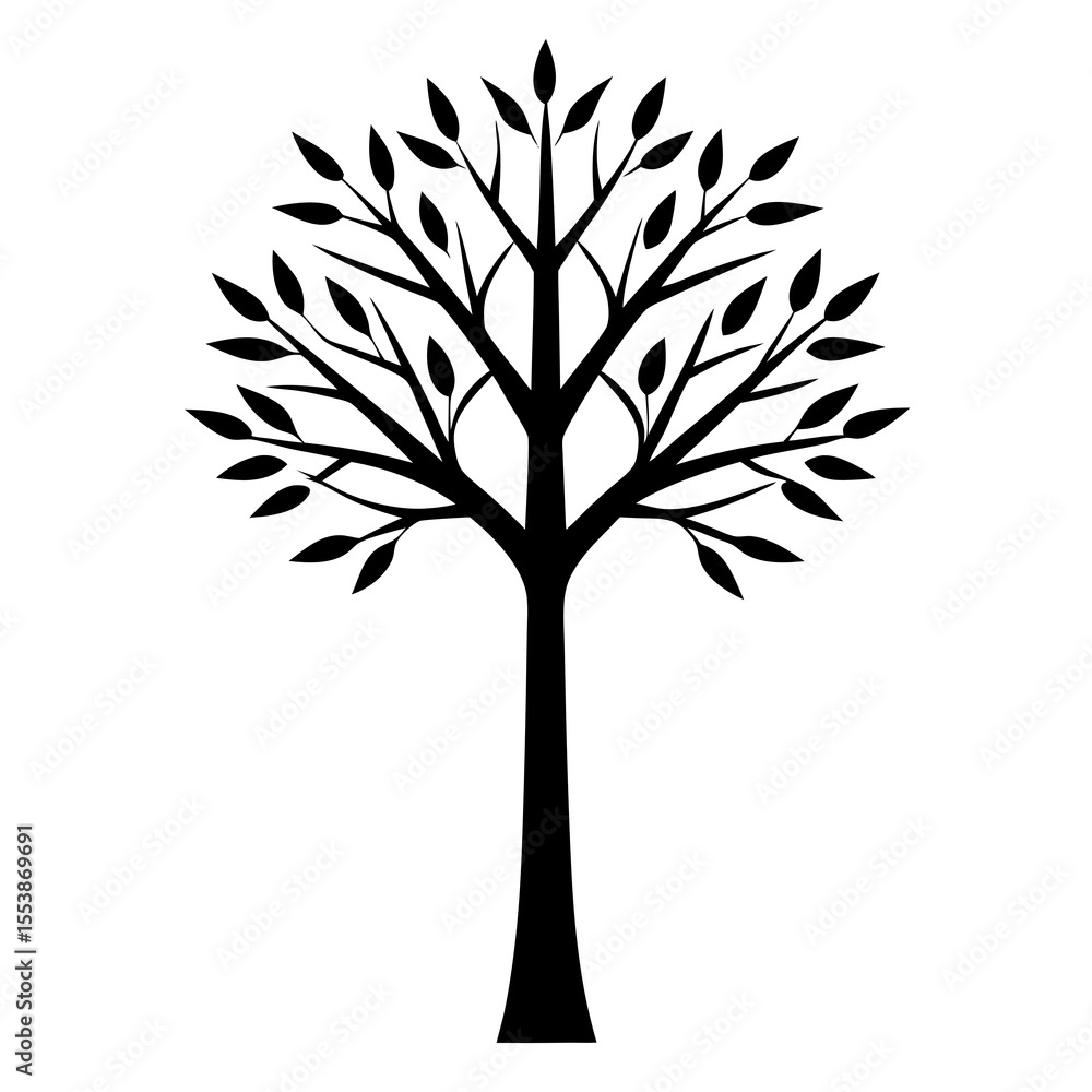 Obraz premium tree silhouette vector