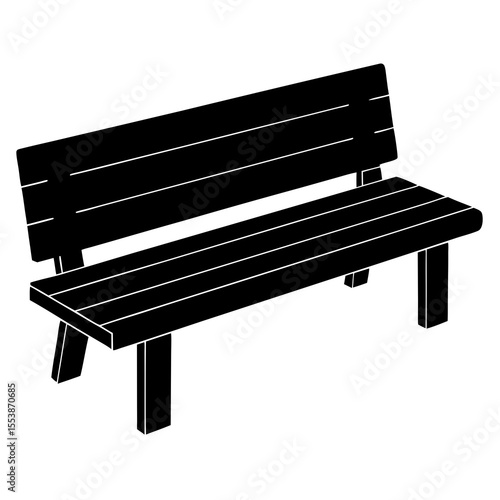 bench on a white background