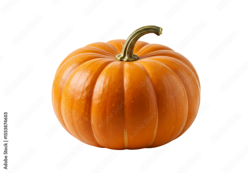 Obraz premium Single Small Pumpkin isolated on transparent background