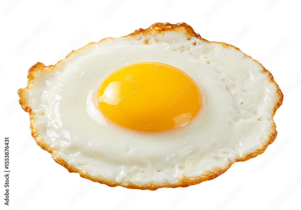 Fried Egg A Culinary CloseUp isolated on transparent background Fried Egg A Culinary CloseUp isolated on transparent background