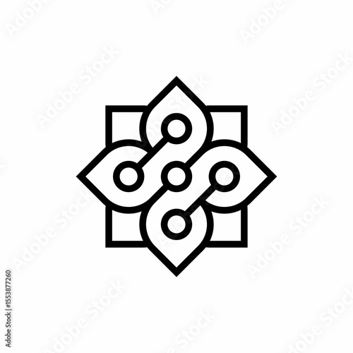 line art flower logo design. Can be used for beauty salon, decoration, boutique, spa, yoga, cosmetic and skin care products. business card vector