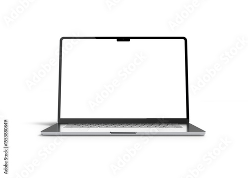 Front view of realistic Apple MacBook Air Space Gray 15