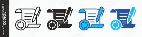 Codicil icon illustration concept with mixed style