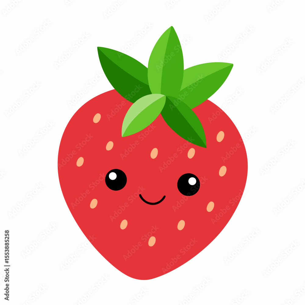 Obraz premium vector illustration of strawberry