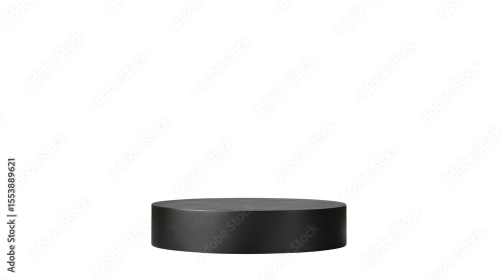 Black Podium for Product on white background Black Podium for Product on white background