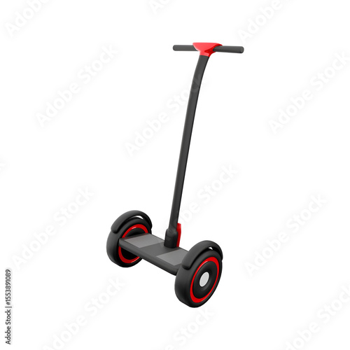 A modern, two-wheeled electric scooter designed for urban transportation and convenience.