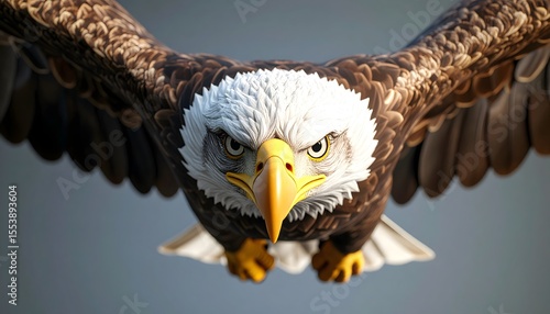Flying Bald Eagle Head