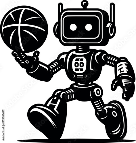 Robot athlete executes flawless alley dunk
